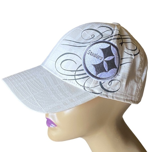 NFL & REEBOK PITTSBURGH STEELERS FITTED FOOTBALL CAP EMBROIDERED PATCH SIZE L/XL - Picture 11 of 14